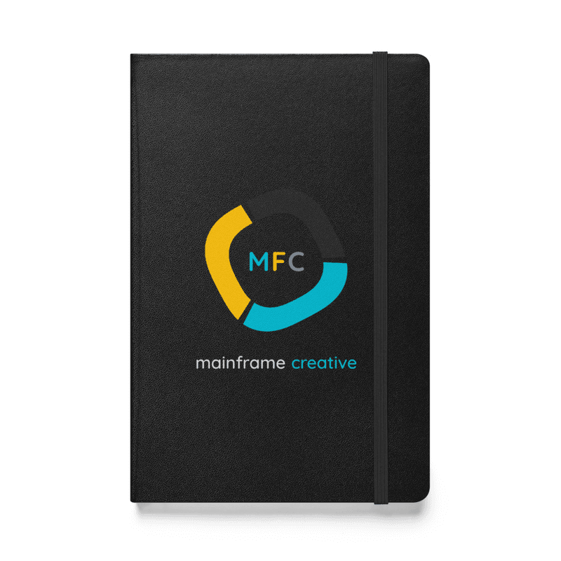 Hardcover bound notebook