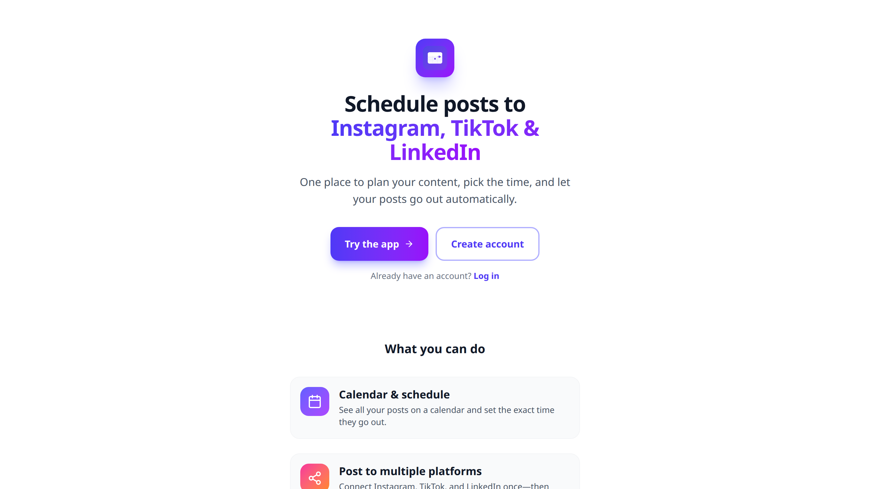 Cuepost — live site preview